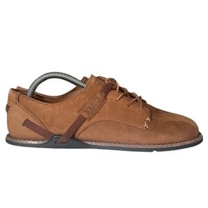 Xero Shoes Men Alston Brown Leather Barefoot Casual Oxford Shoes Size 9.5